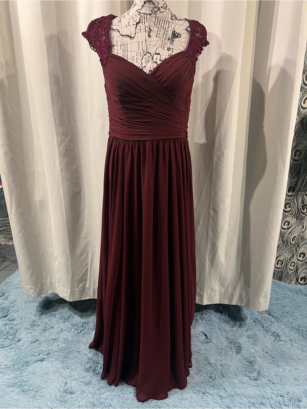 Morilee Burgundy Ruched Bodice Bridesmaid Dress